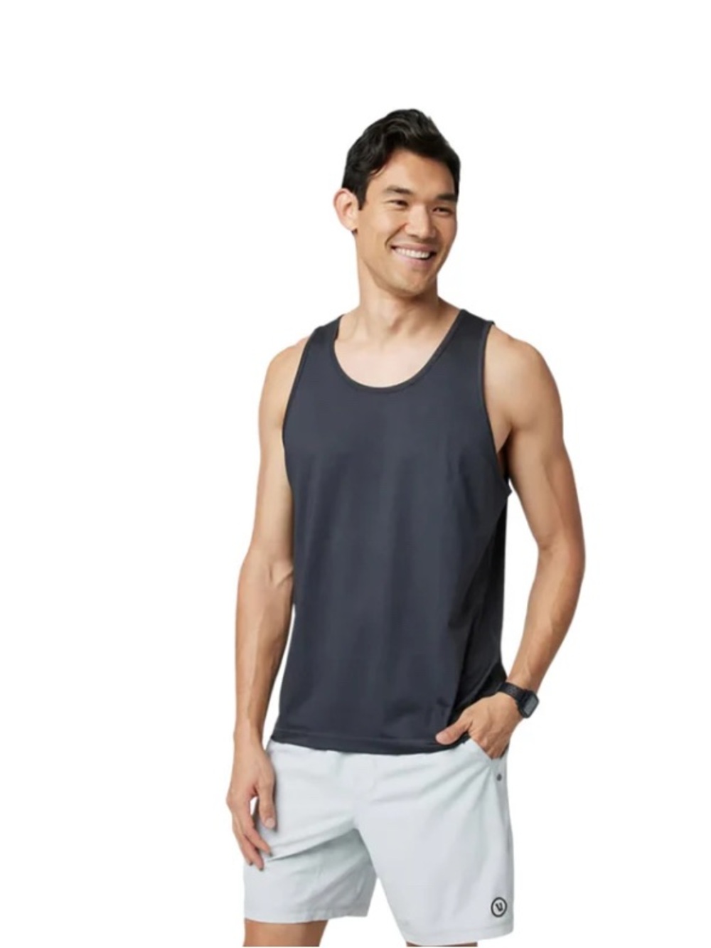 Vuori Tradewind Performance Tank 2.0  Men’s Size Small Color Black Heather